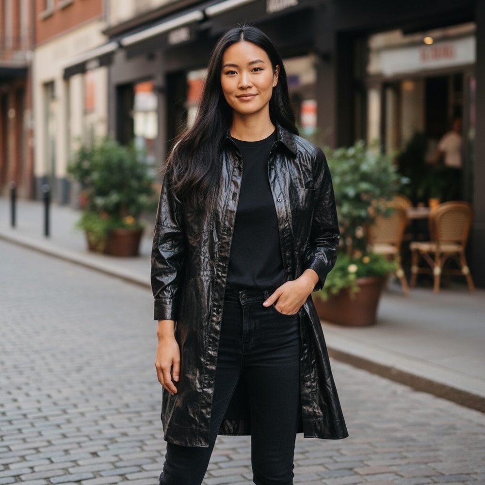 Zara Women's Black Jacket/Coat Size Large with Pockets